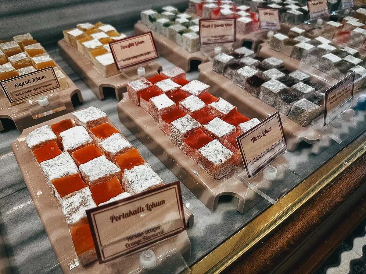 Turkish delight at Ali Muhiddin Haci Bekir shop in Istanbul