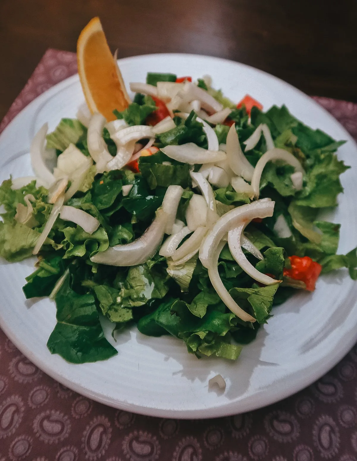 Salad at a fish restaurant in Istanbul