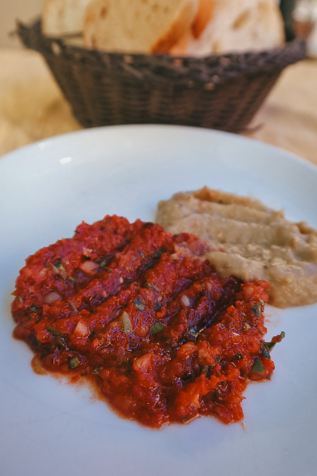 Side dishes at a fish restaurant in Istanbul