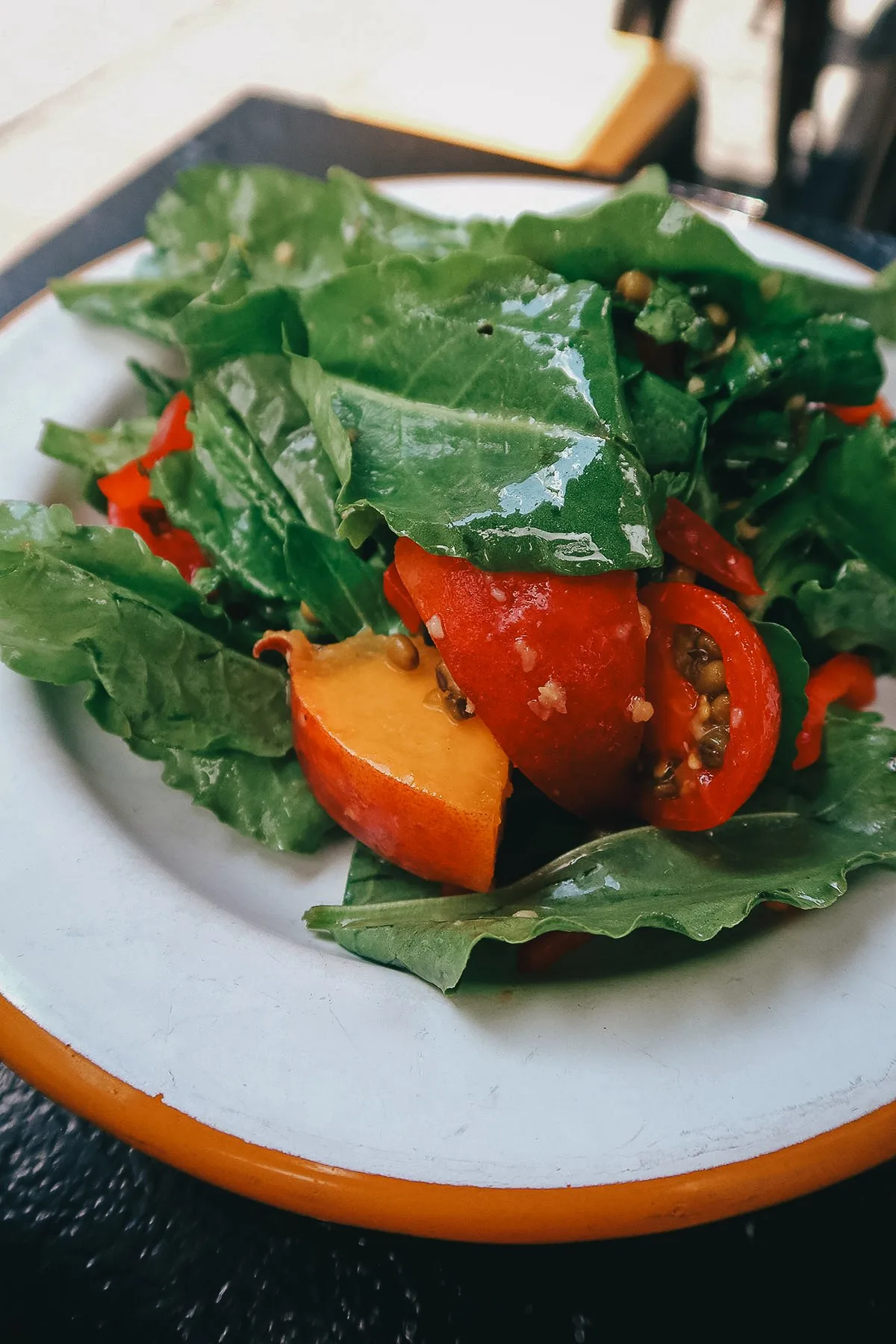 Salad at a restaurant in Istanbul