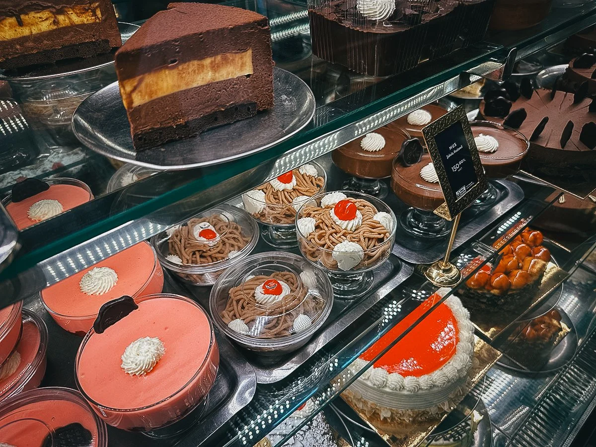 Pastries at a restaurant in Istanbul