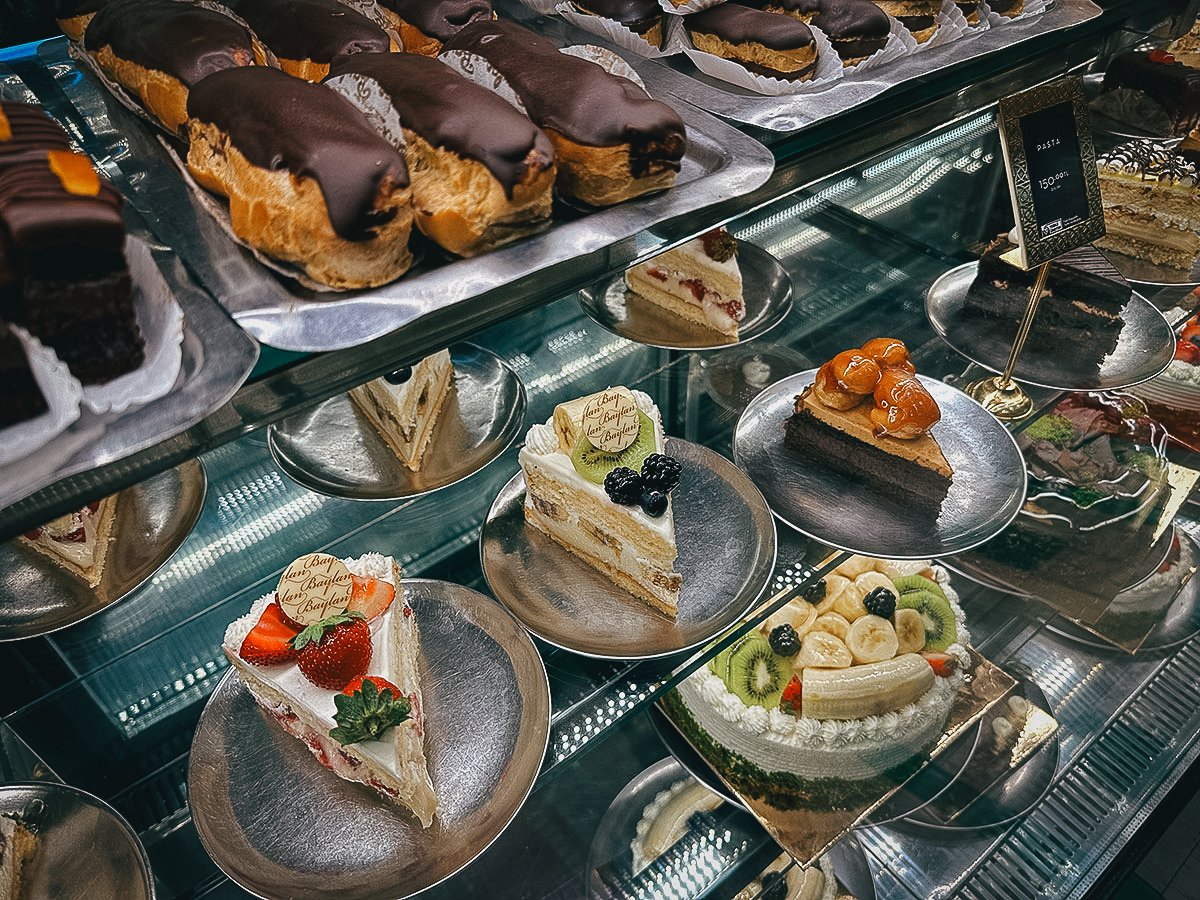 Pastries at a restaurant in Istanbul