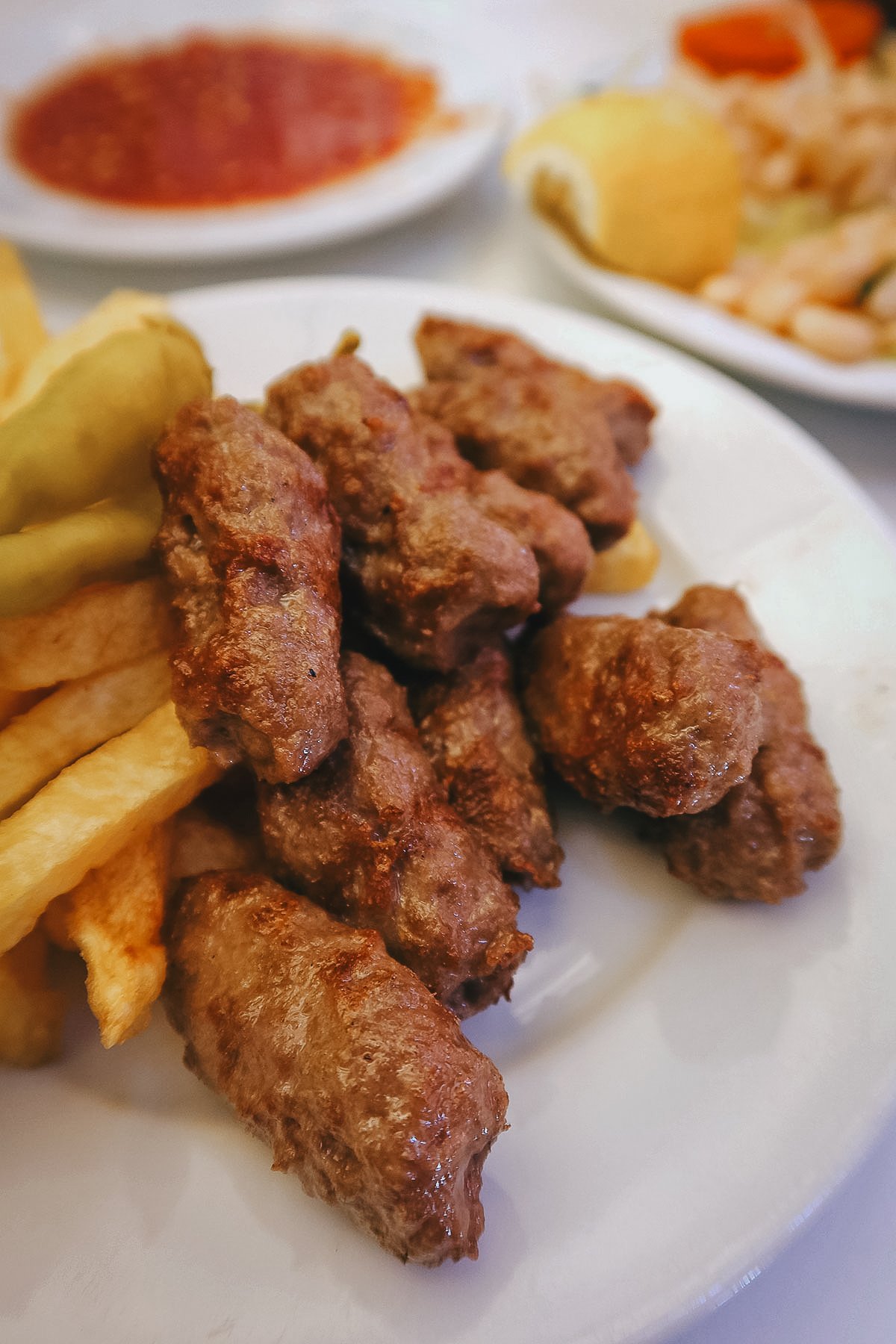 Kofte at a restaurant in Istanbul