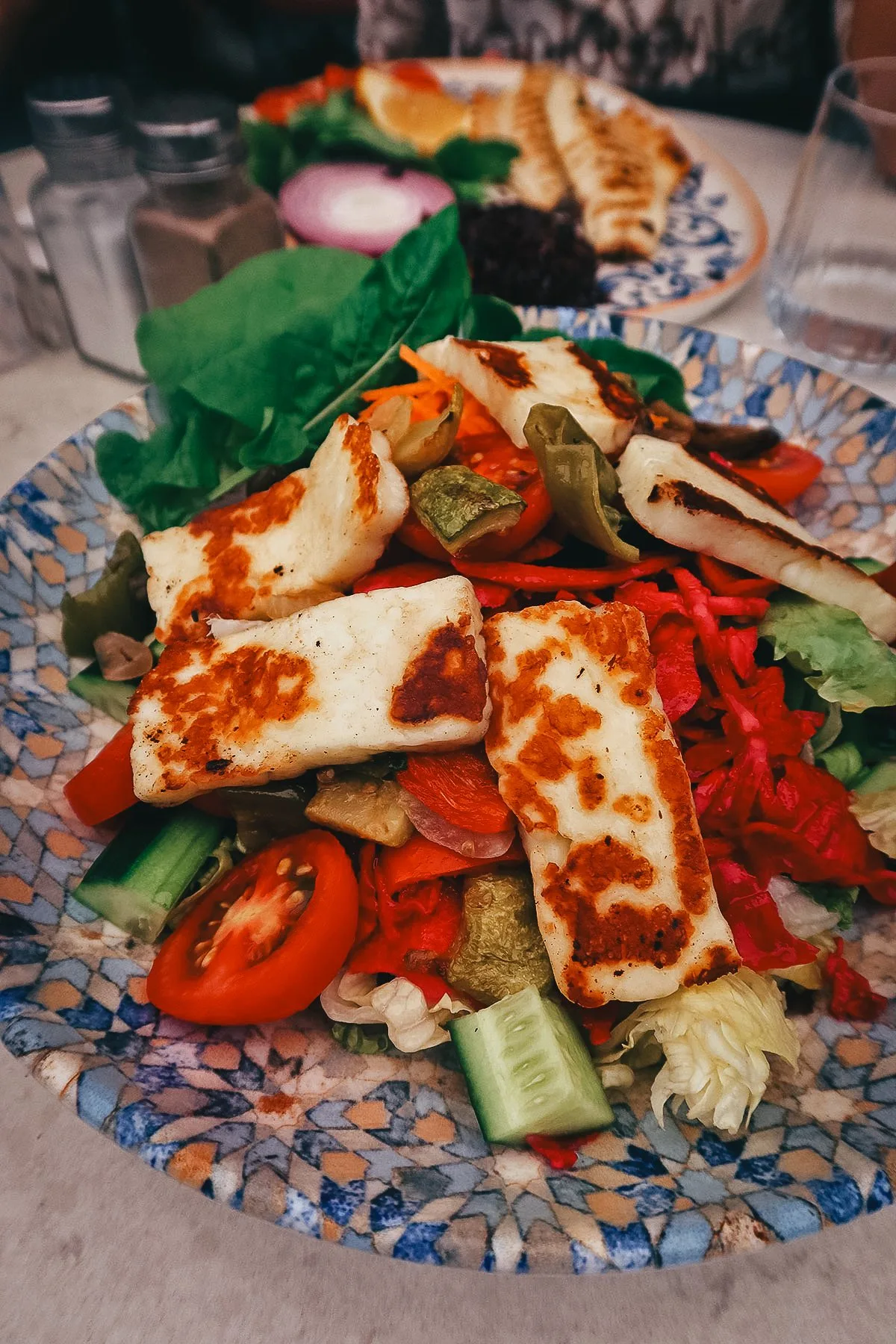 Salad at a restaurant in Istanbul