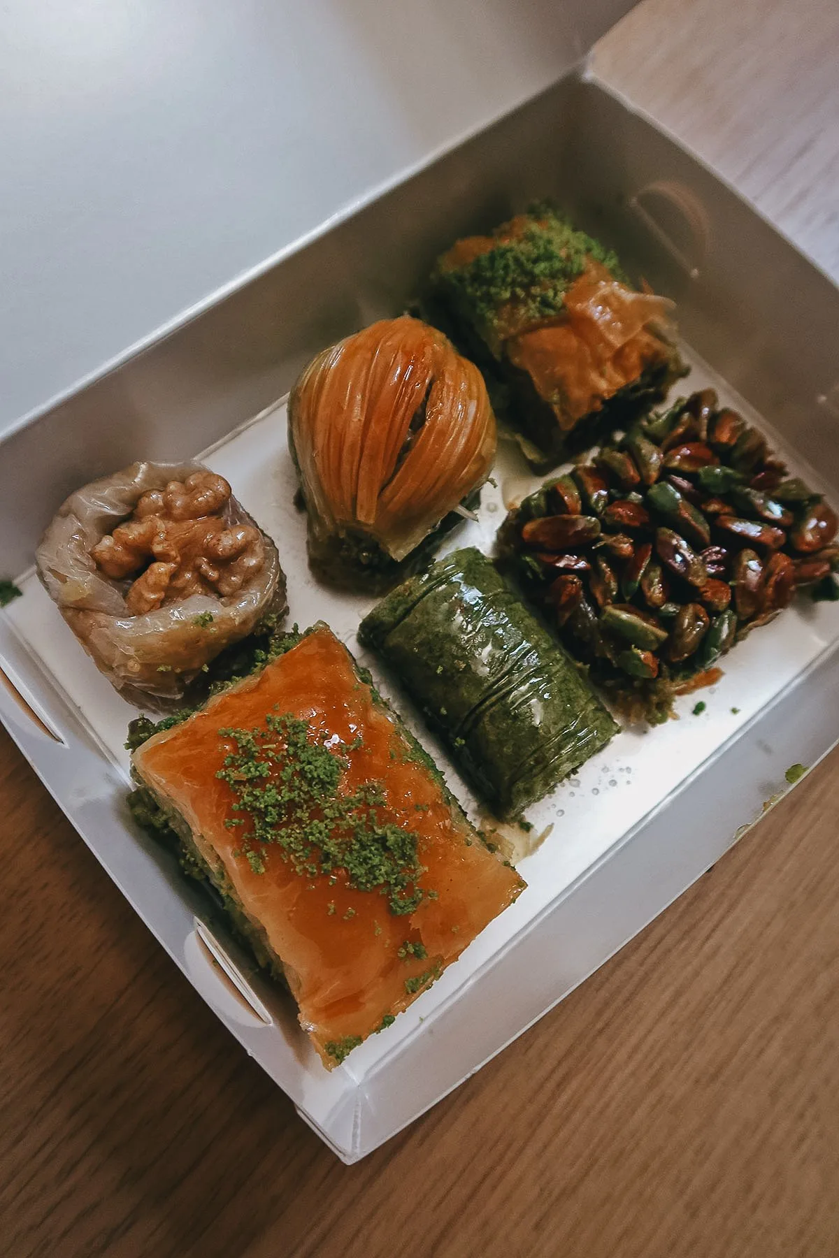 Baklava at a restaurant in Istanbul