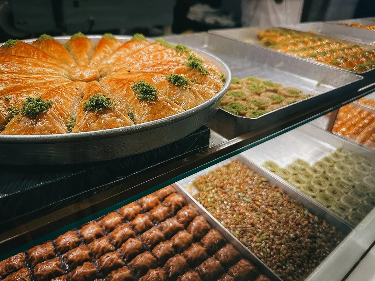 Pastries at Karakoy Gulluoglu restaurant in Istanbul