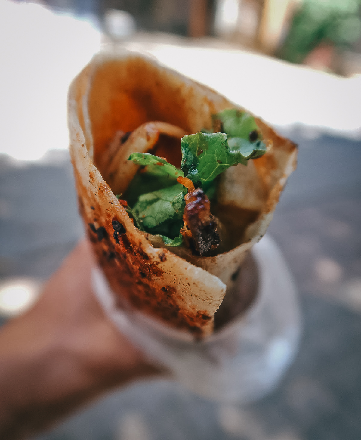 Fish wrap at a fish restaurant in Istanbul