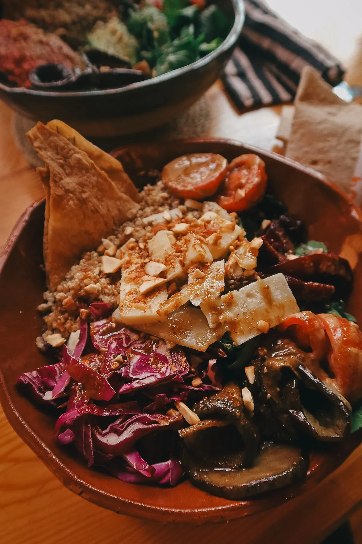 Salad at a restaurant in Istanbul