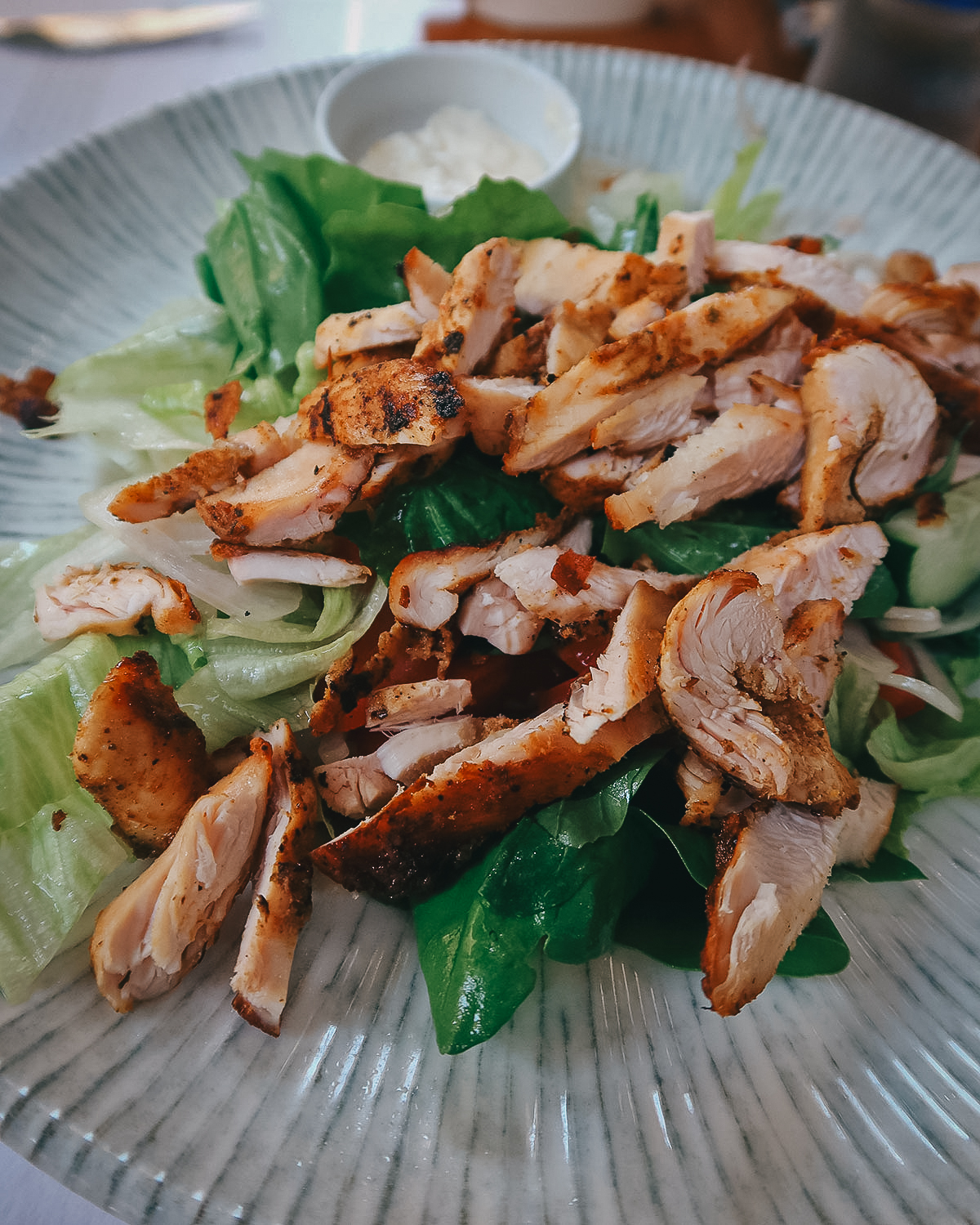 Chicken salad at a restaurant in Istanbul