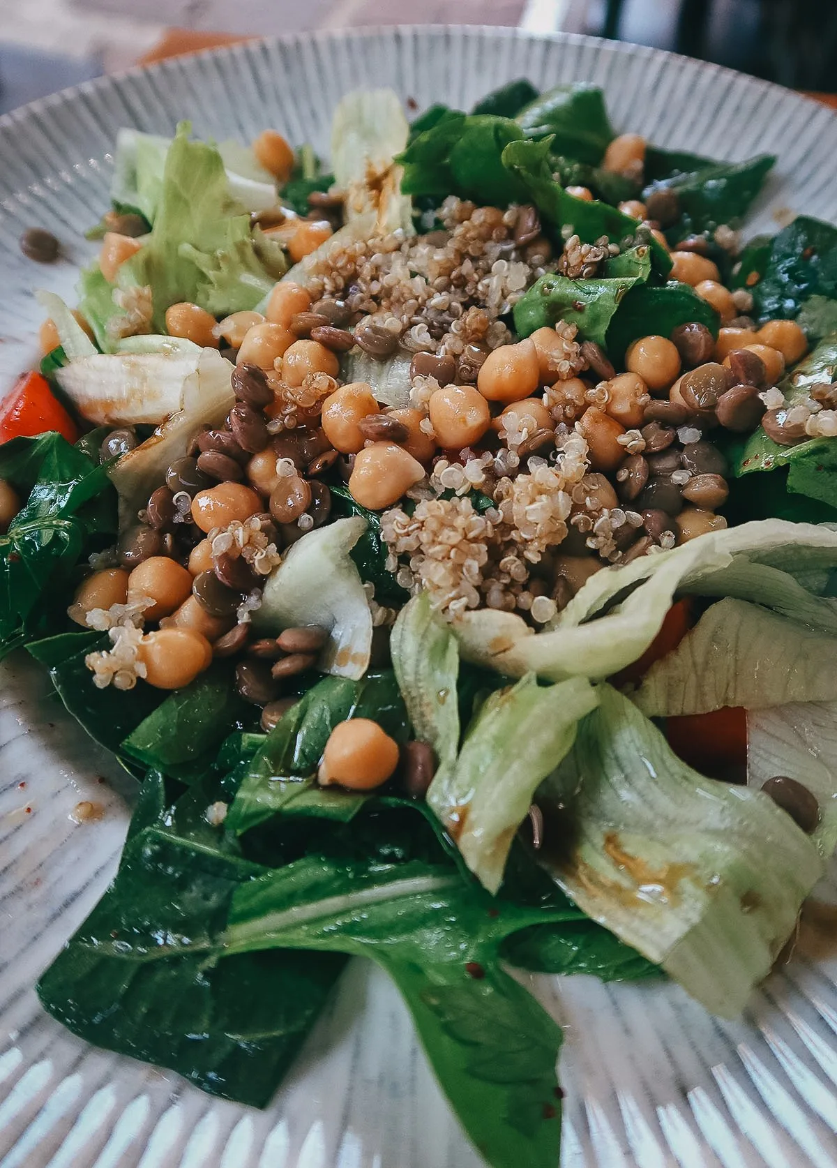 Quinoa salad at a restaurant in Istanbul