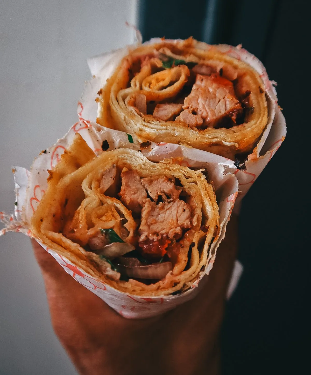 Lamb wrap at a restaurant in Istanbul