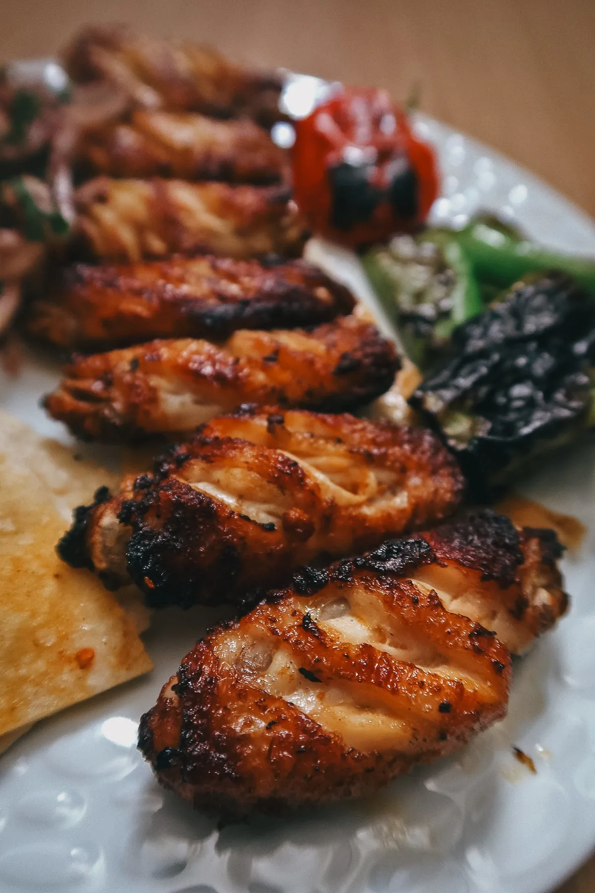 Chicken wings at a restaurant in Istanbul