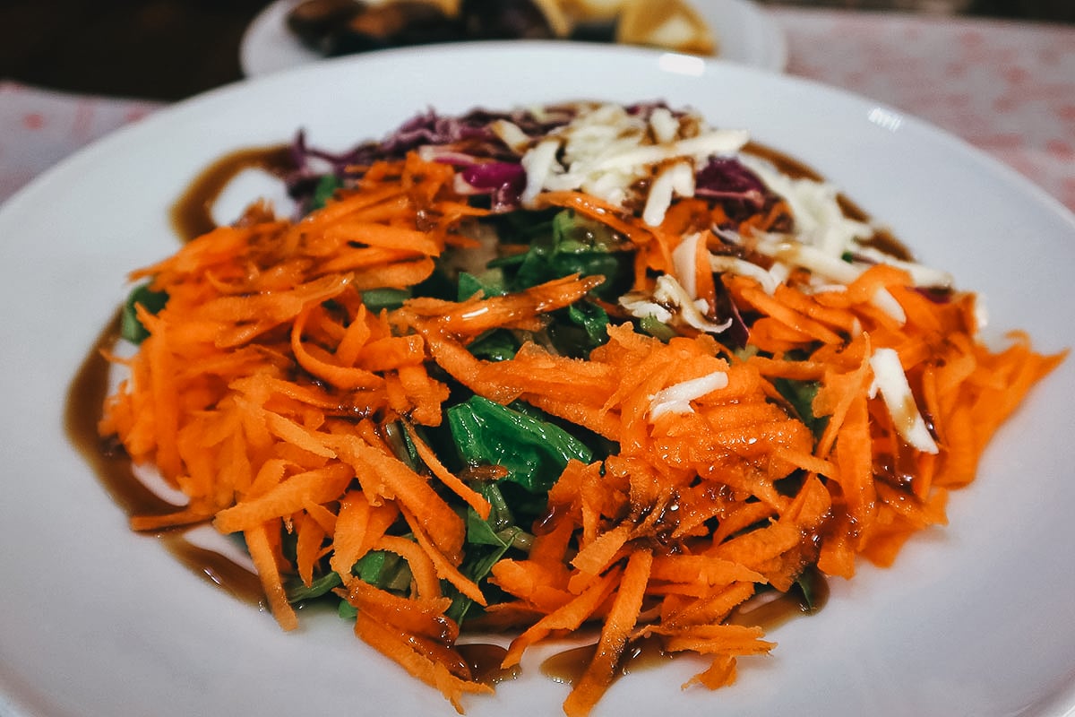 Salad at a fish restaurant in Istanbul