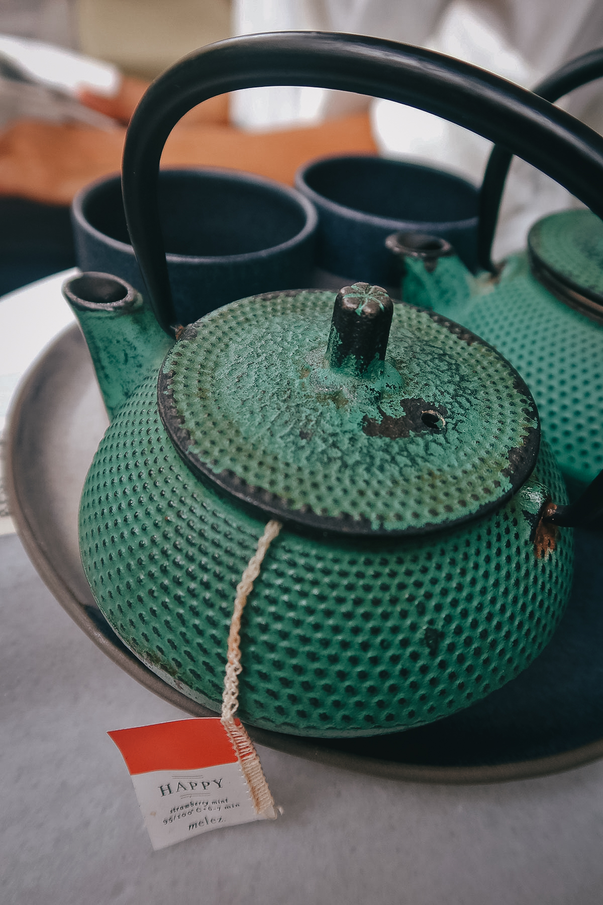 Herbal tea at a restaurant in Istanbul