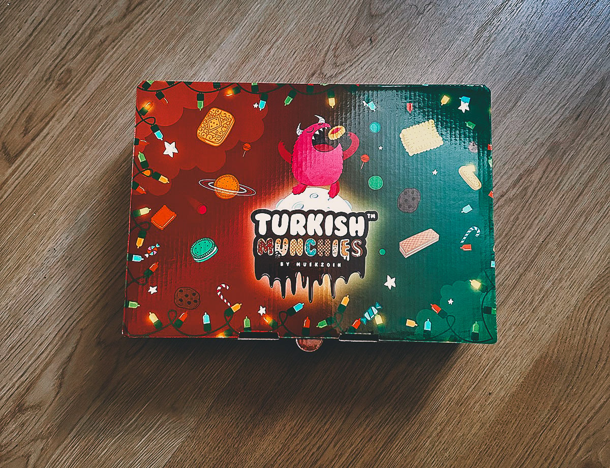 Colorful Turkish snack box from Turkish Munchies