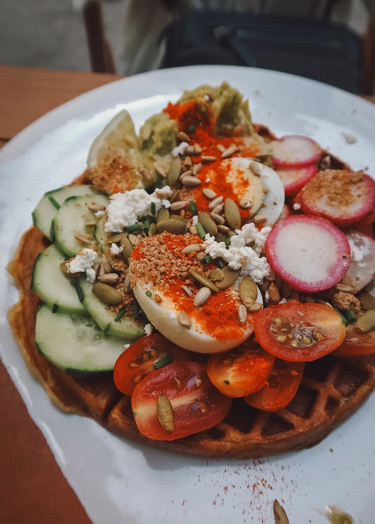 Waffle at a restaurant in Rabat