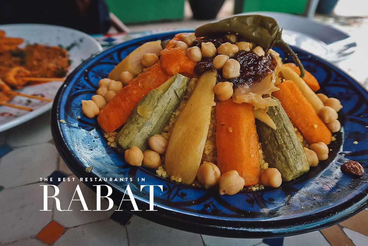 Vegetable couscous at a restaurant in Rabat, Morocco