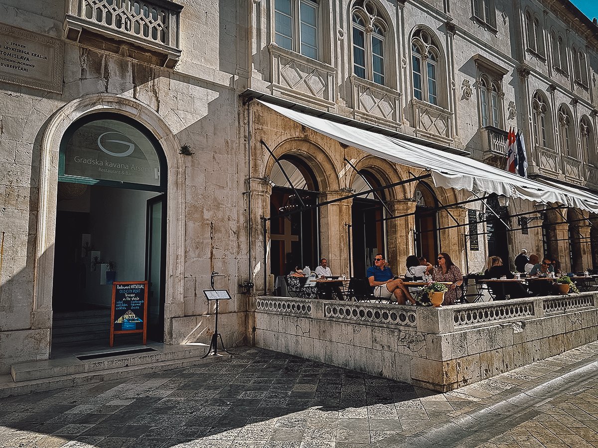 Gradska Kavana Arsenal restaurant in Dubrovnik, Croatia