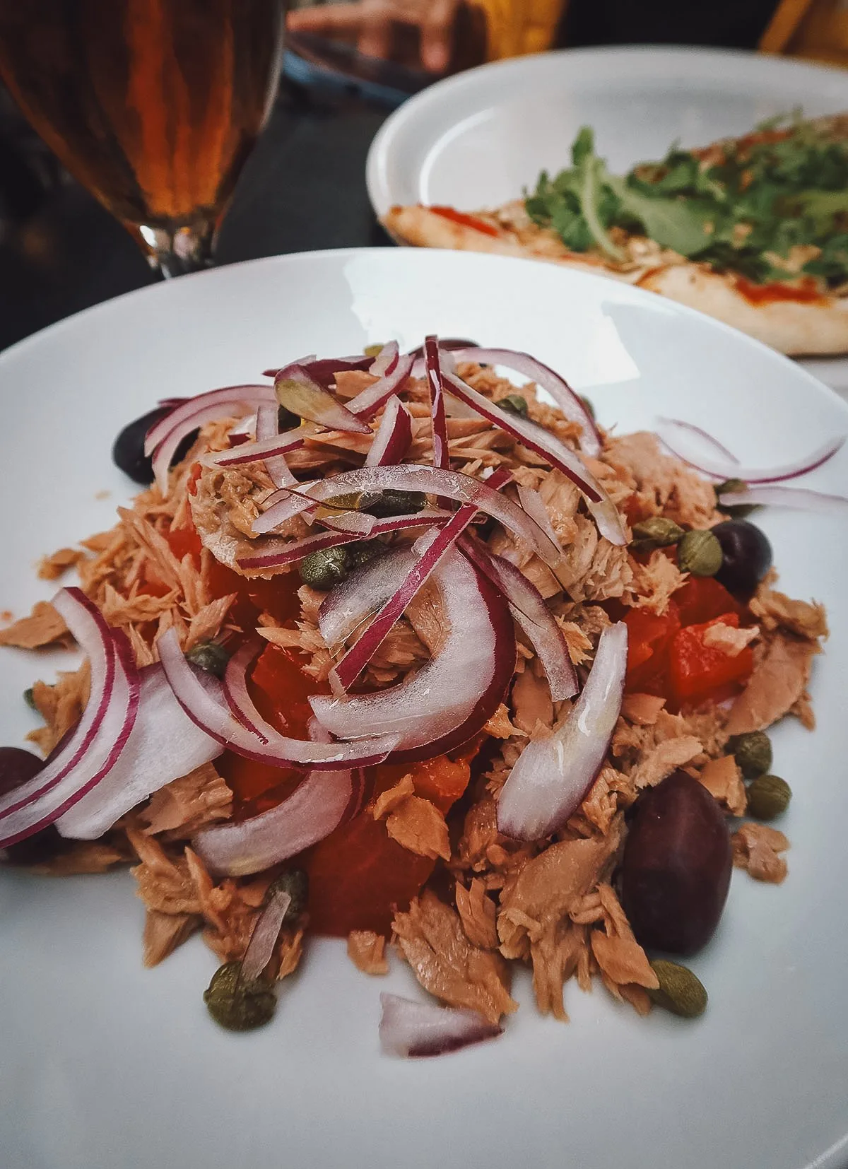 Tuna salad at a restaurant in Dubrovnik