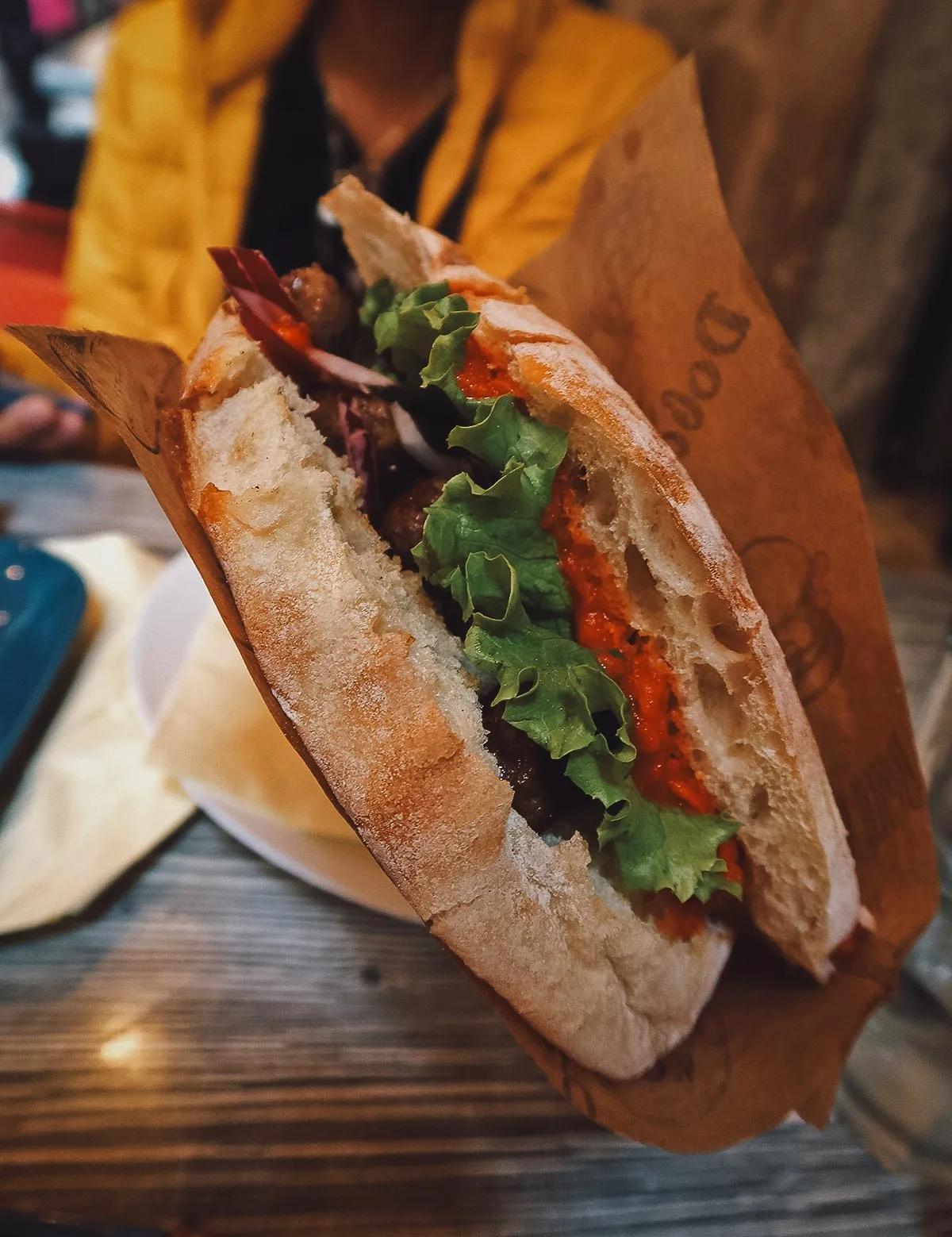 Cevapi at a restaurant in Dubrovnik