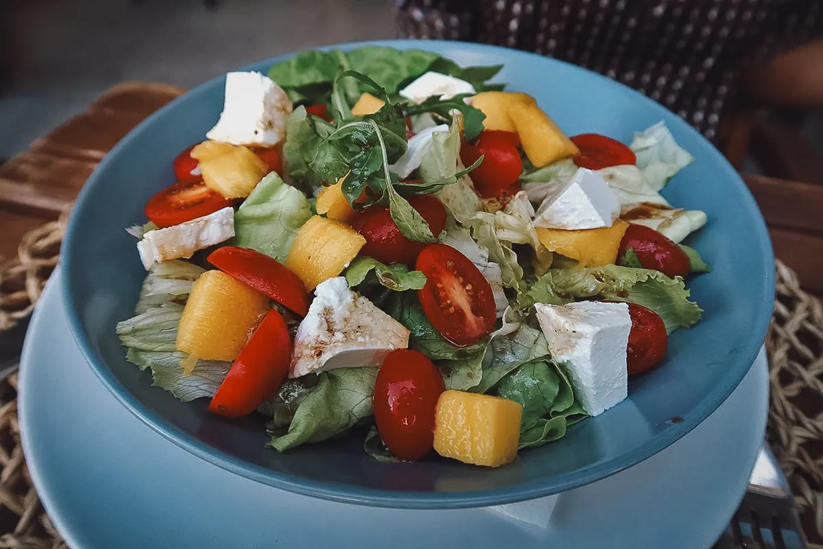 Salad at a restaurant in Fez