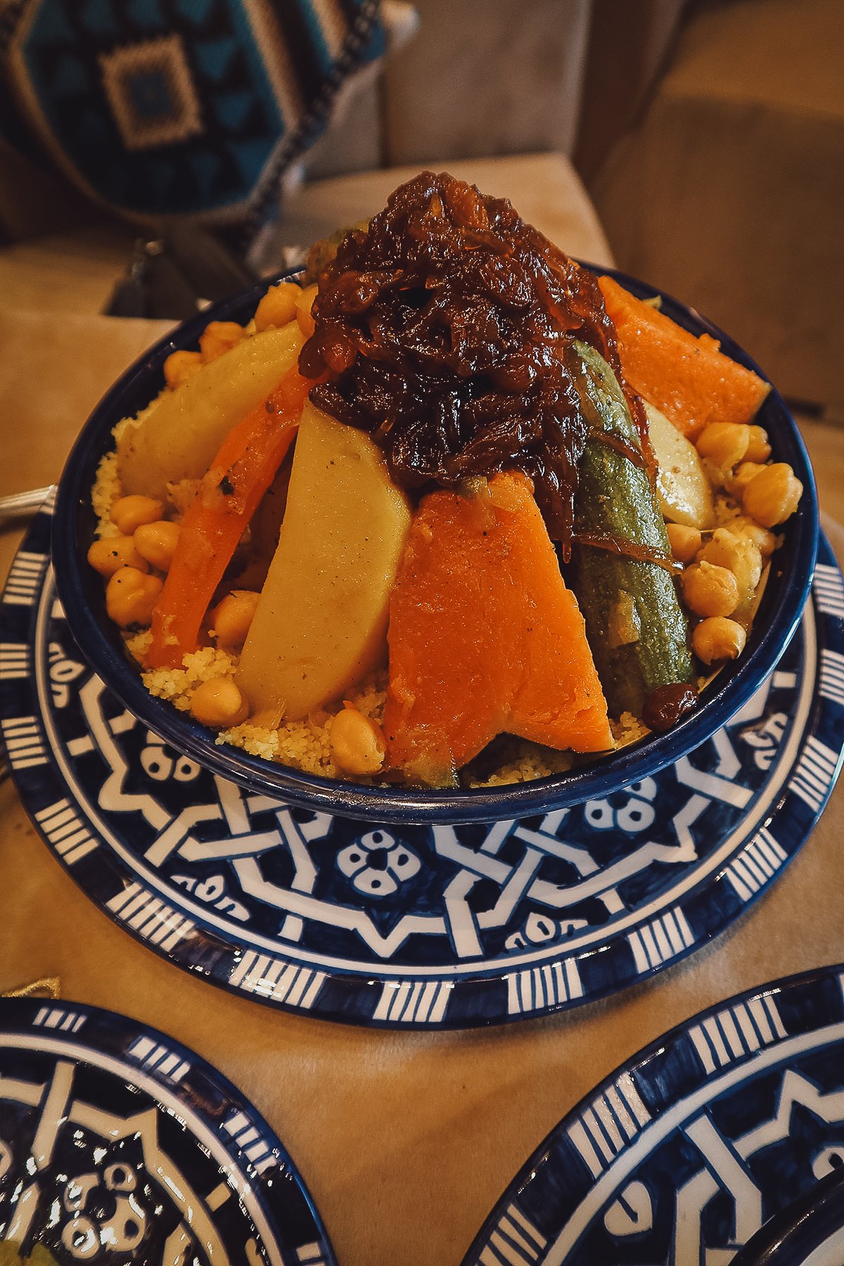 Couscous at a restaurant in Fez