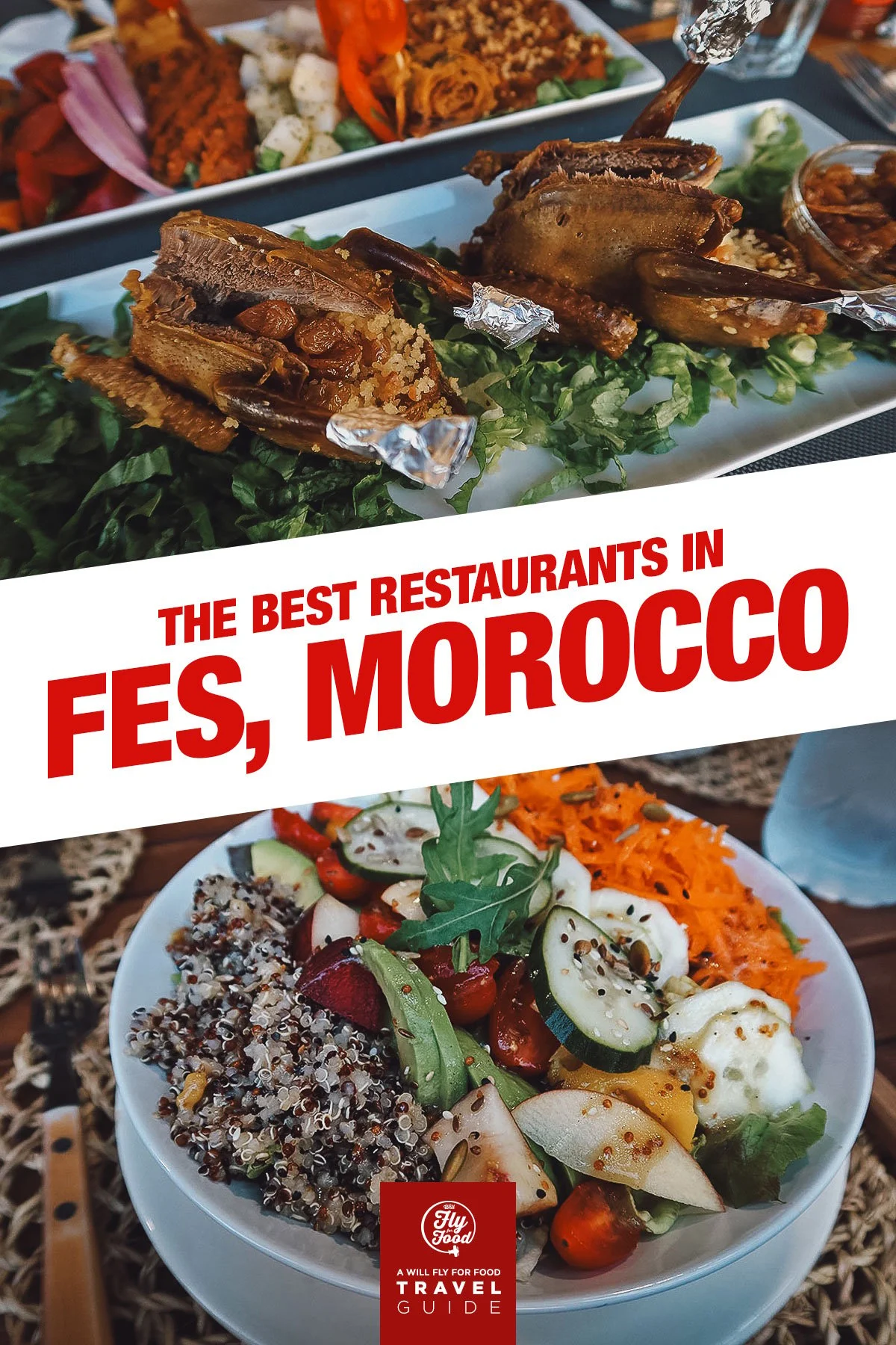 Moroccan food at restaurants in Fez, Morocco