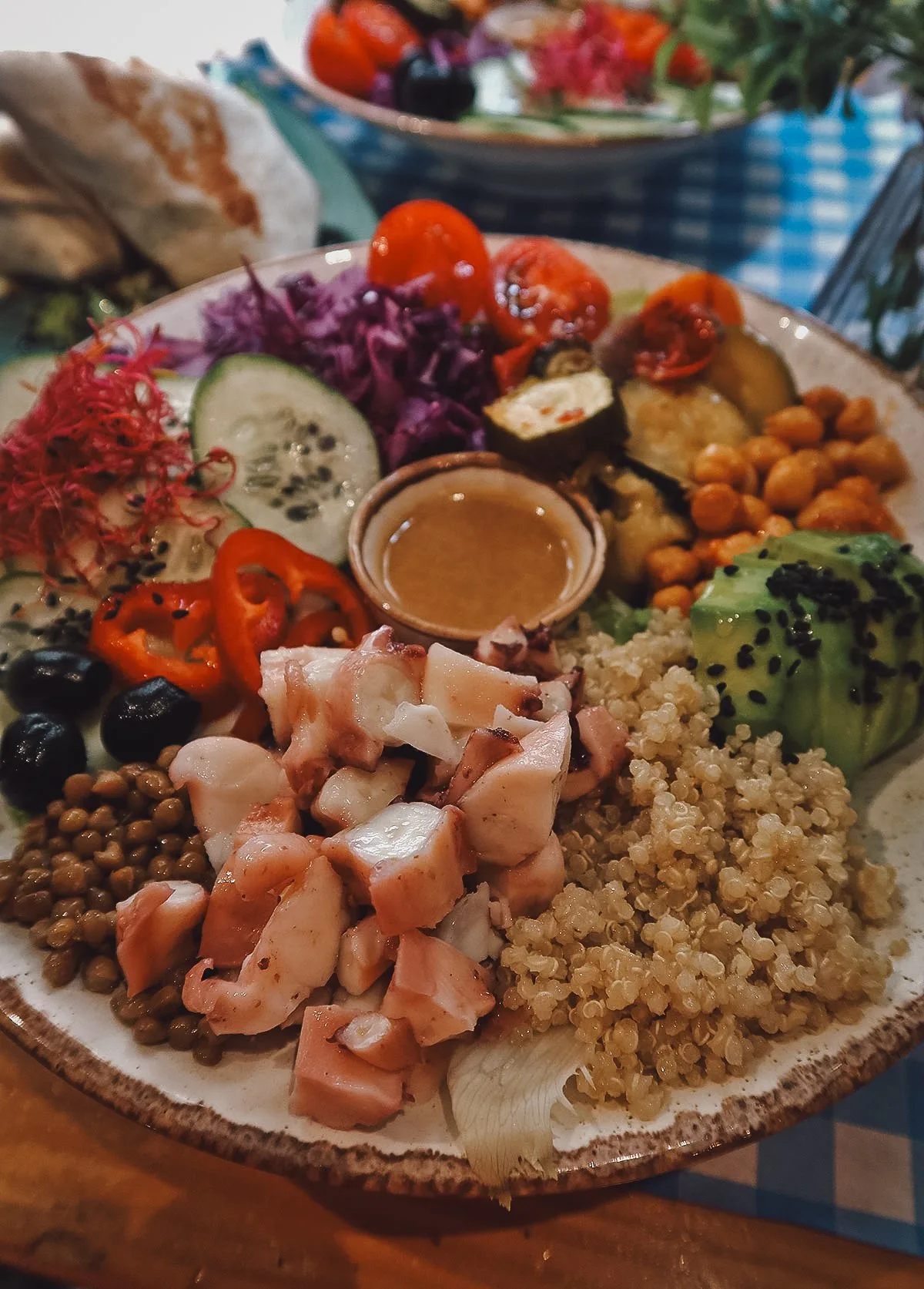 Octopus bowl at a restaurant in Split