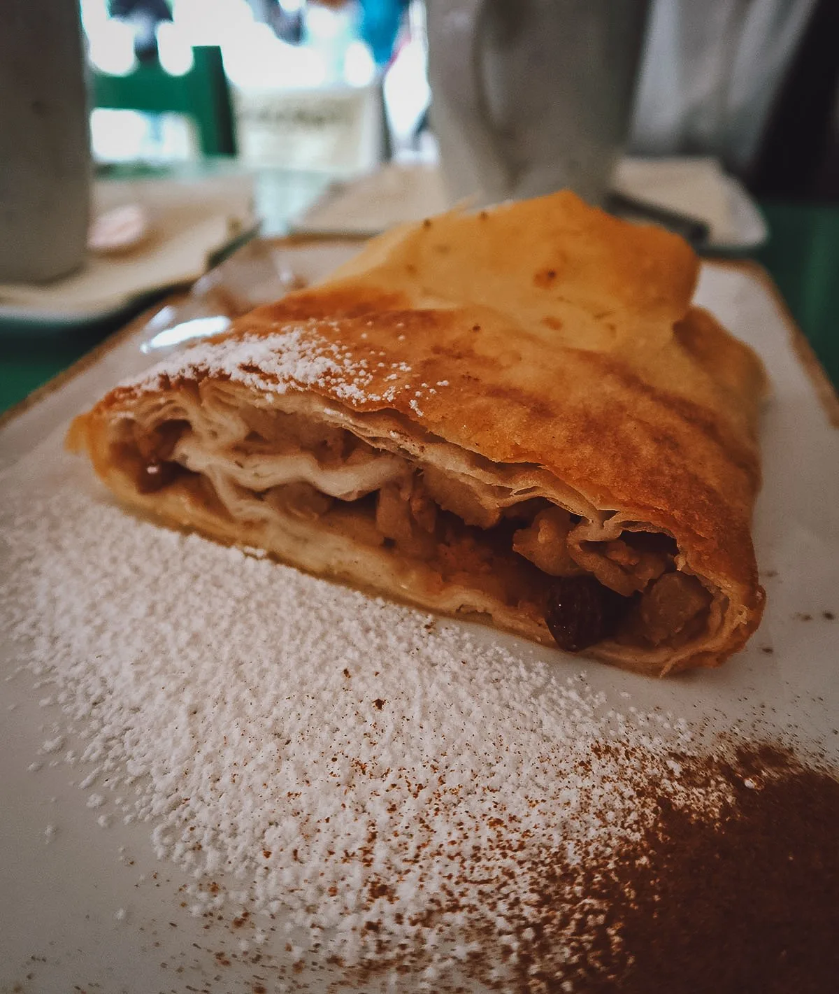 Apple strudel at a restaurant in Split