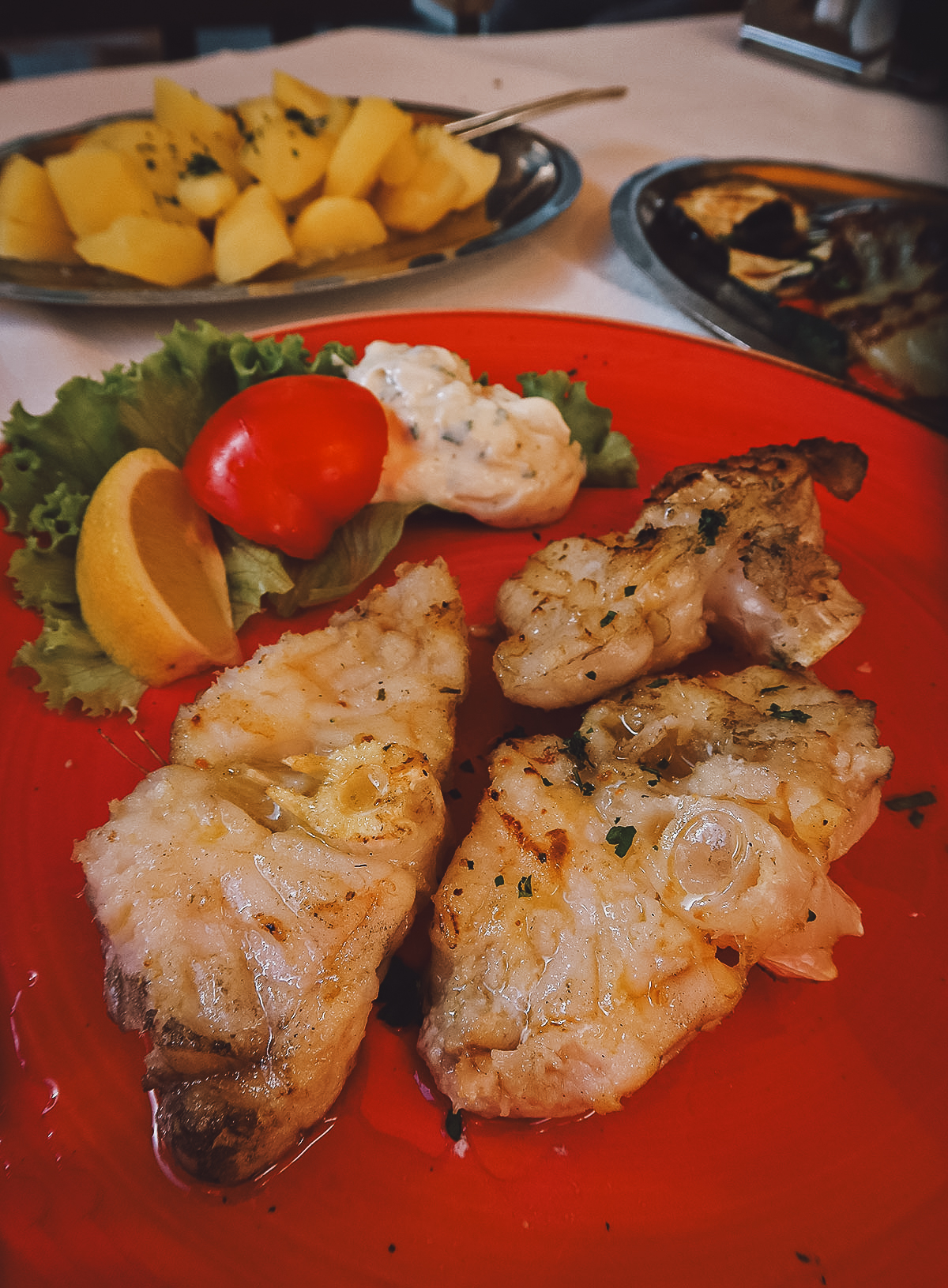 Monkfish at a restaurant in Split