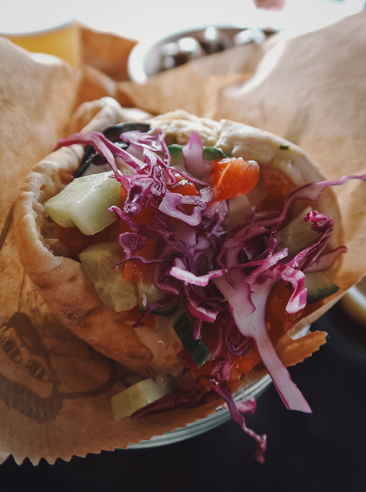 Sabich at a restaurant in Split