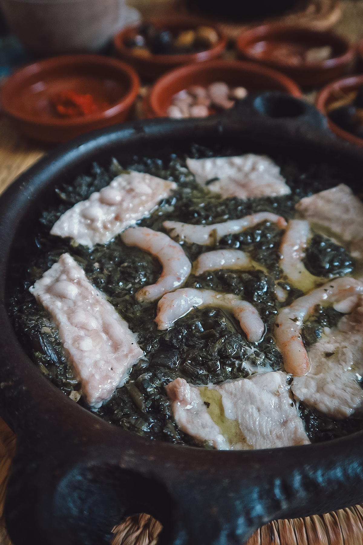 Fish and vegetable dish at a restaurant in Marrakech