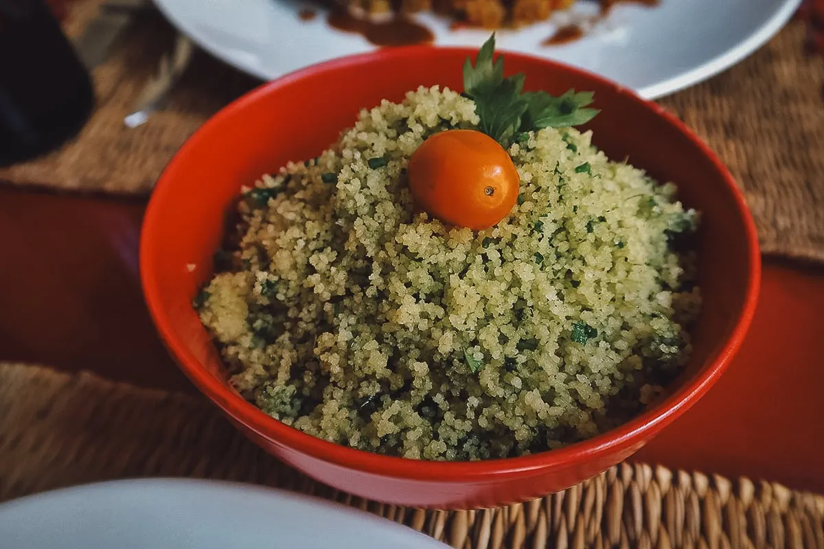 Couscous at a restaurant in Marrakech