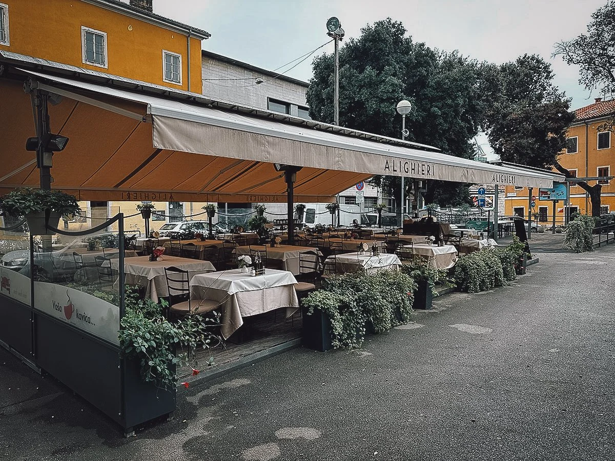 Bistro Alighieri restaurant in Pula, Croatia