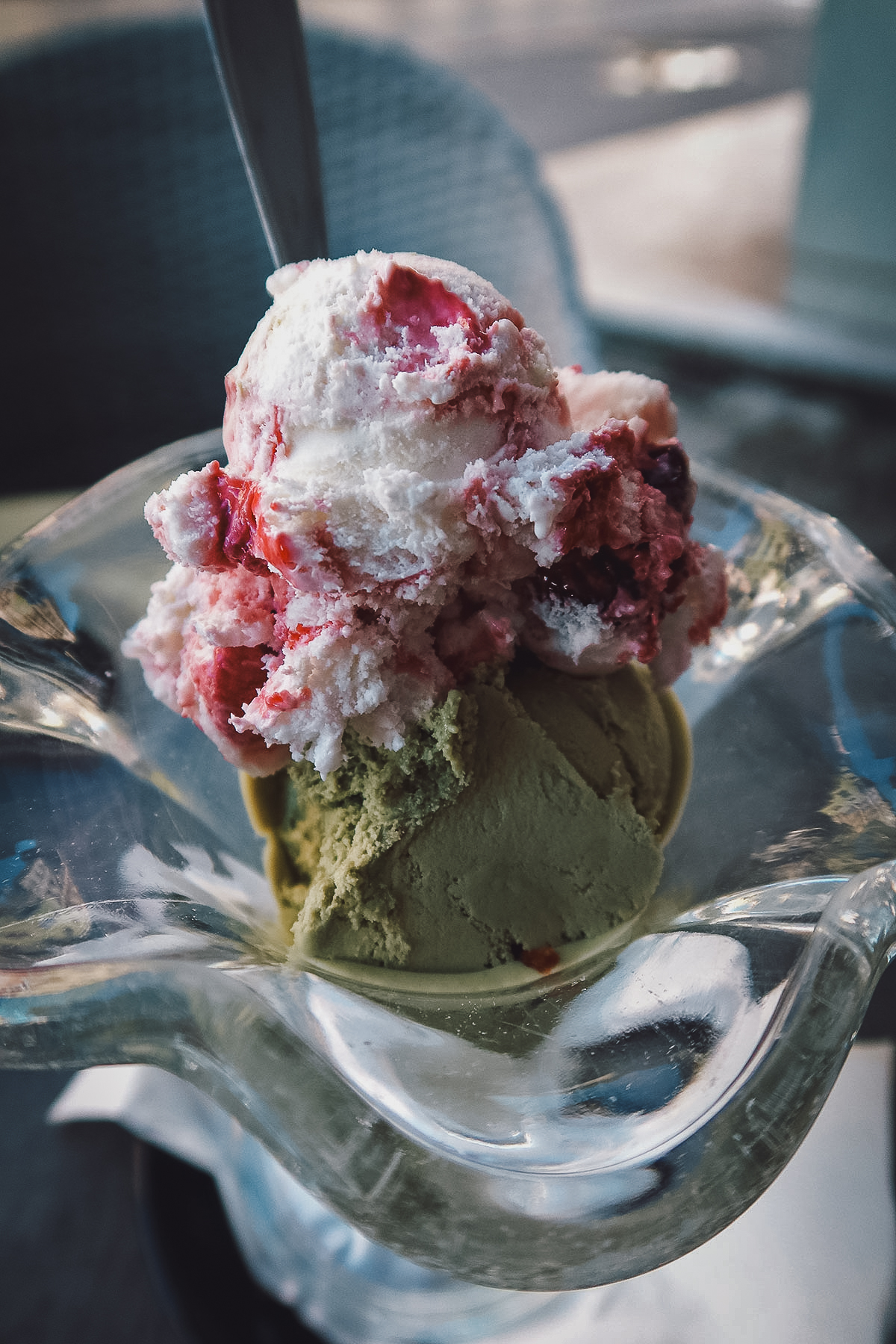 Gelato at a restaurant in Pula