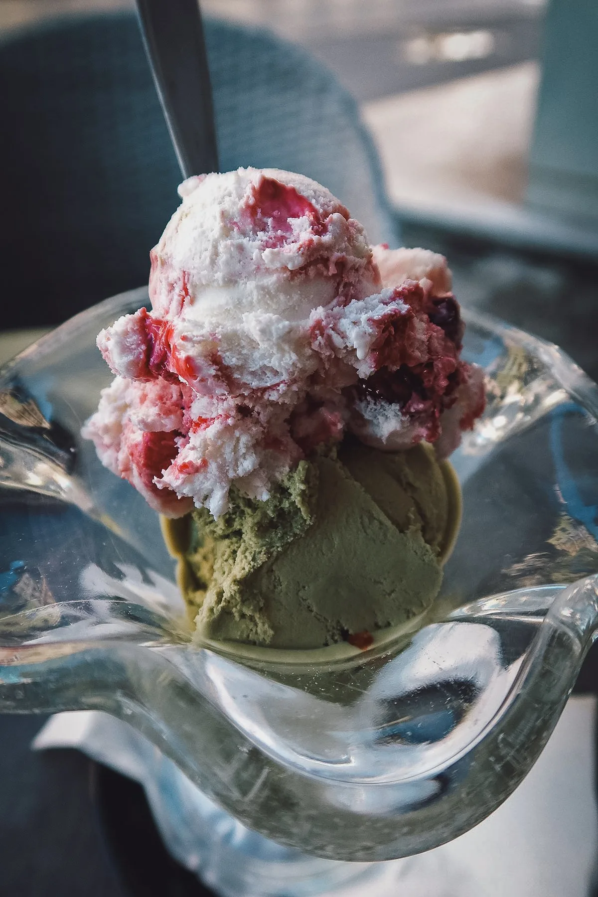 Gelato at a restaurant in Pula