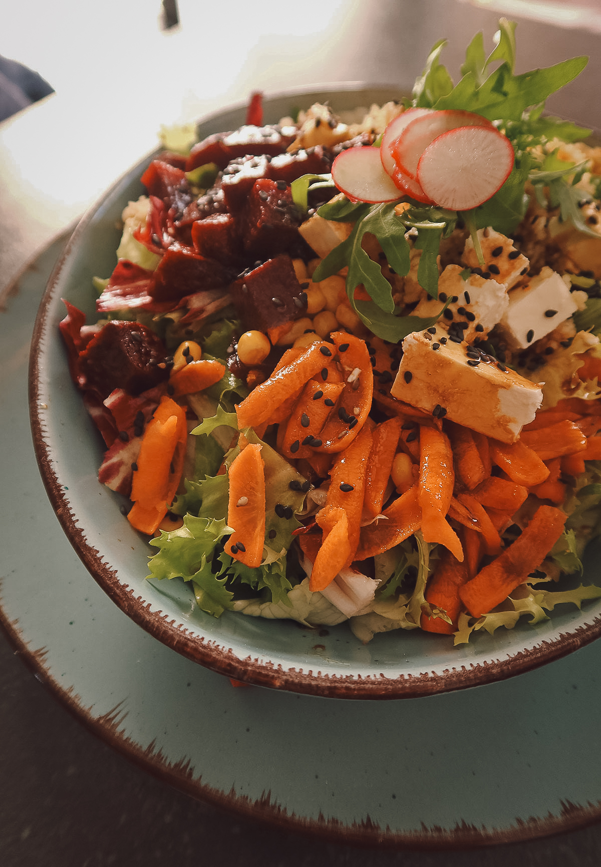 Salad at a restaurant in Pula