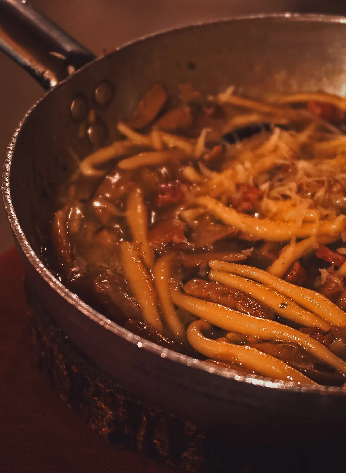 Croatian pasta dish at a restaurant in Rovinj