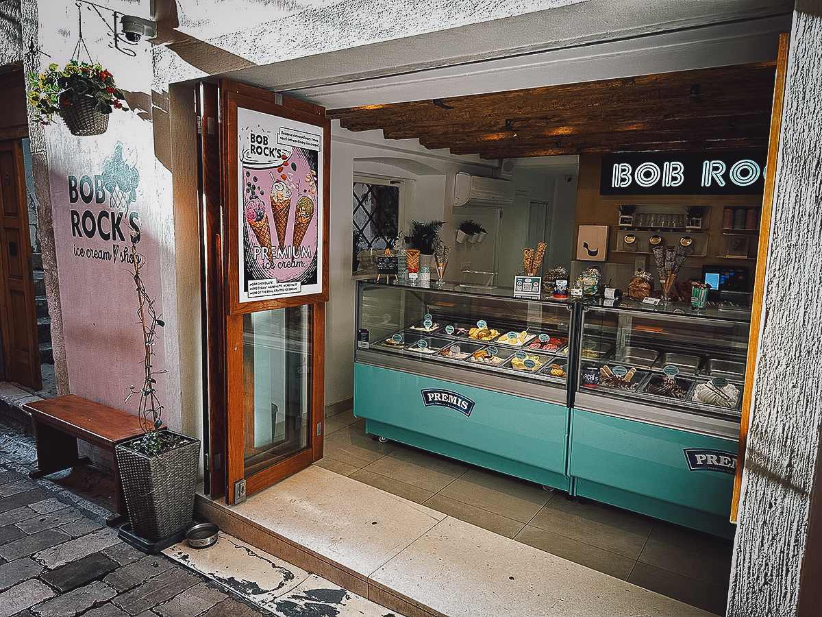 Bob Rocks gelateria in Zadar, Croatia