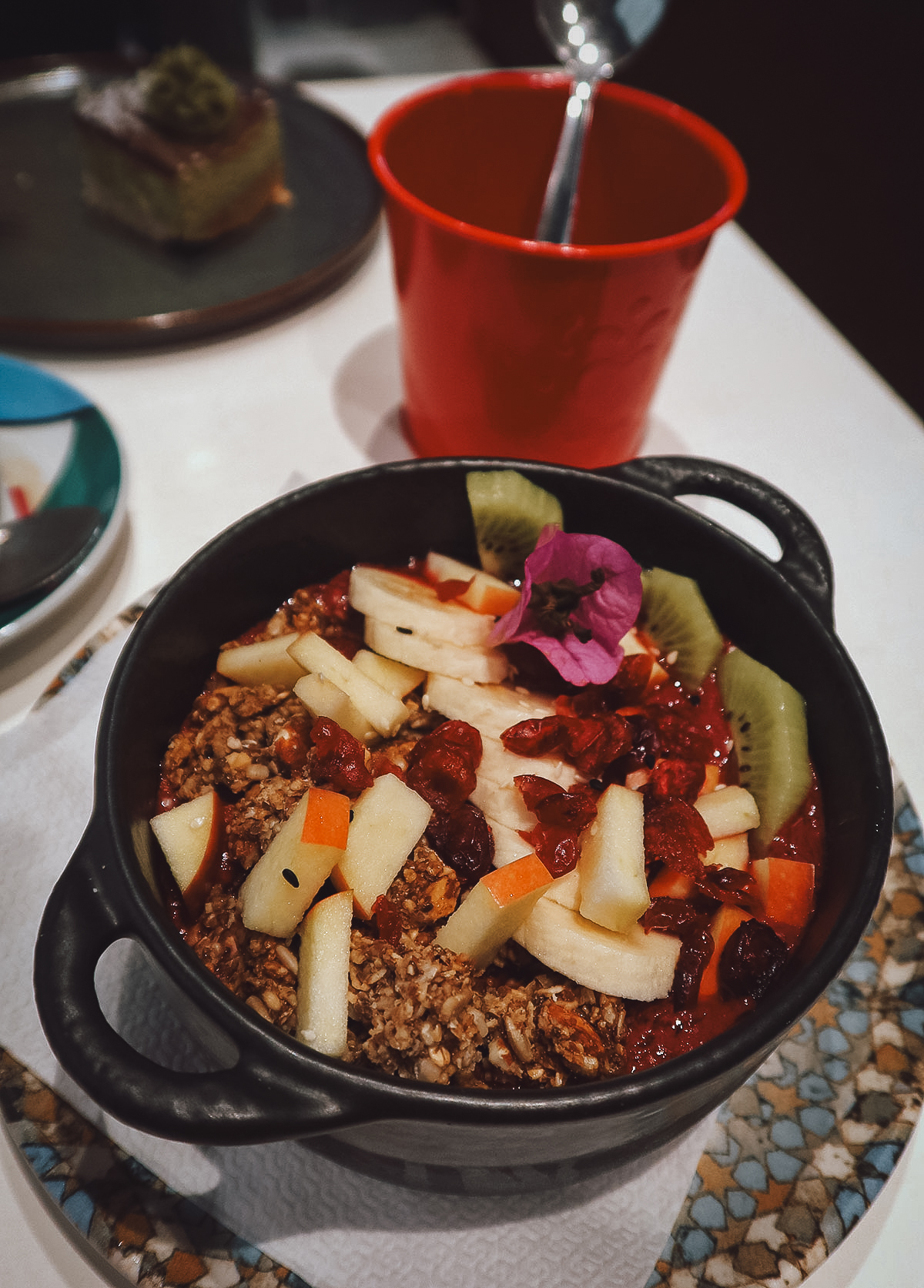 Acai bowl at a restaurant in Zadar