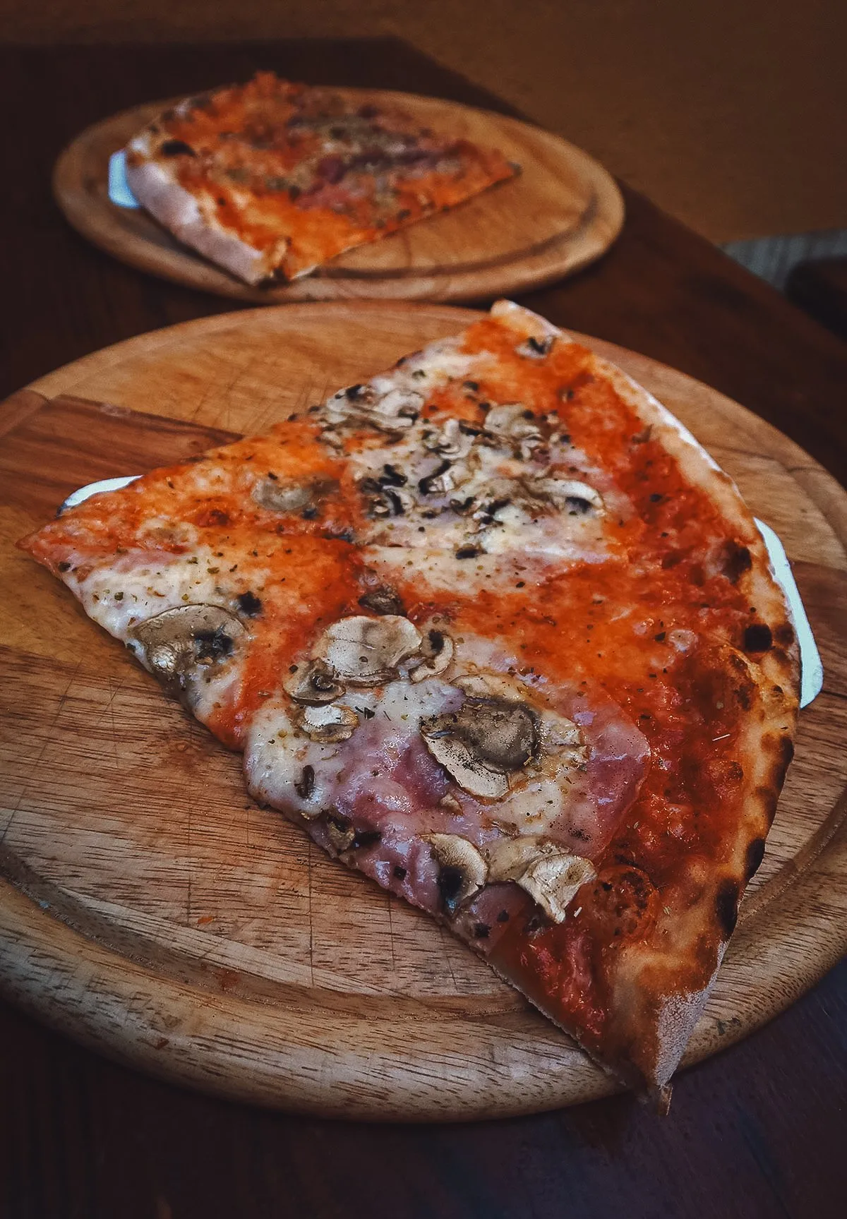 Pizza at a restaurant in Zadar