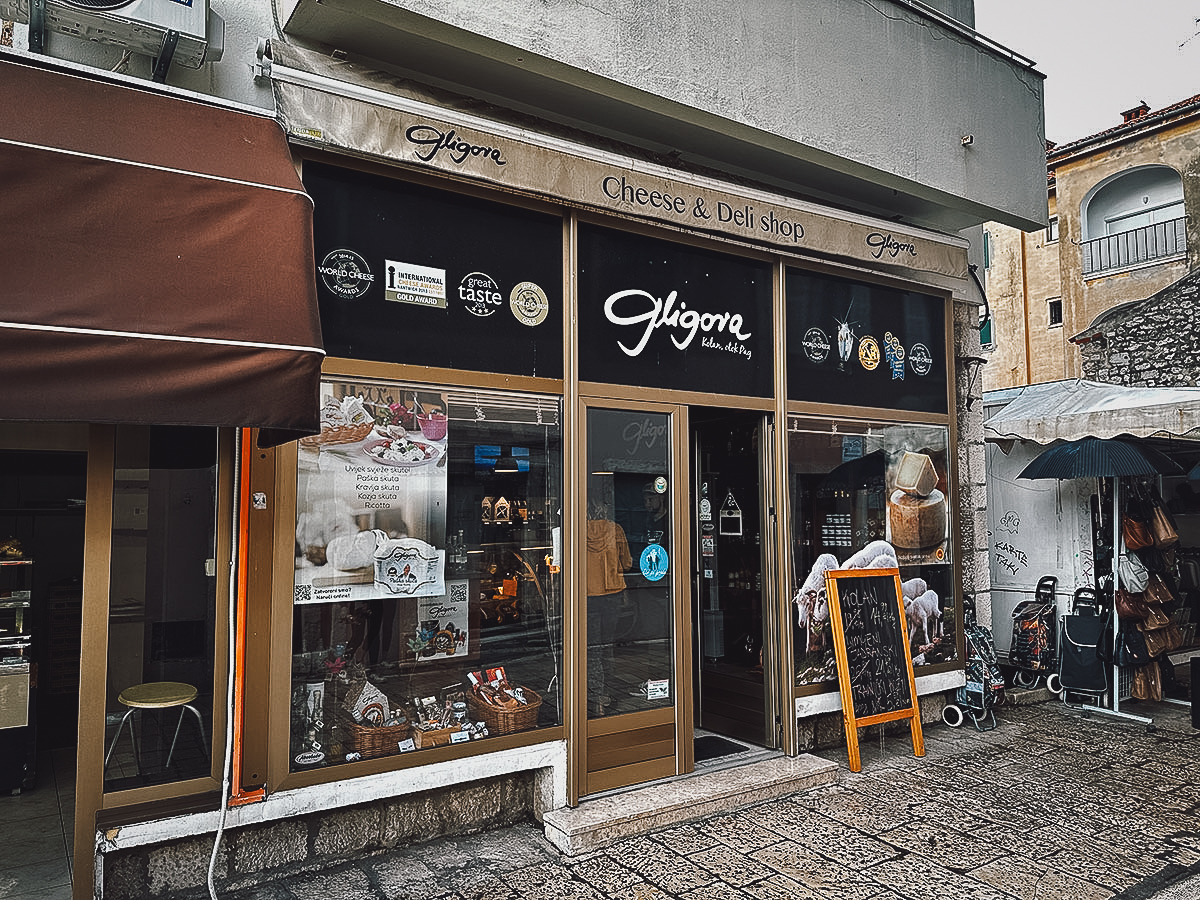 Gligora cheese and deli in Zadar, Croatia