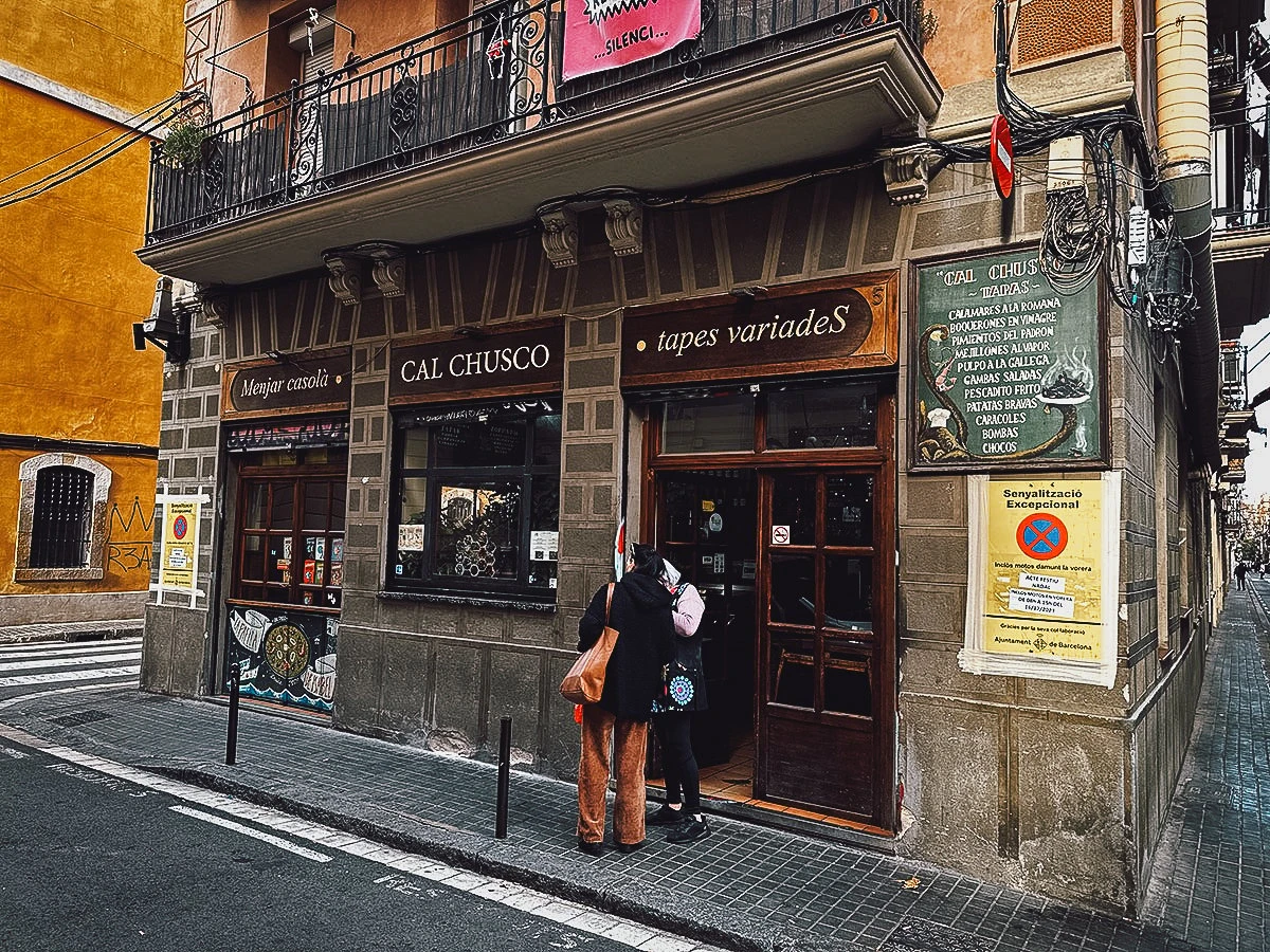 Cal Chusco restaurant in Barcelona, Spain