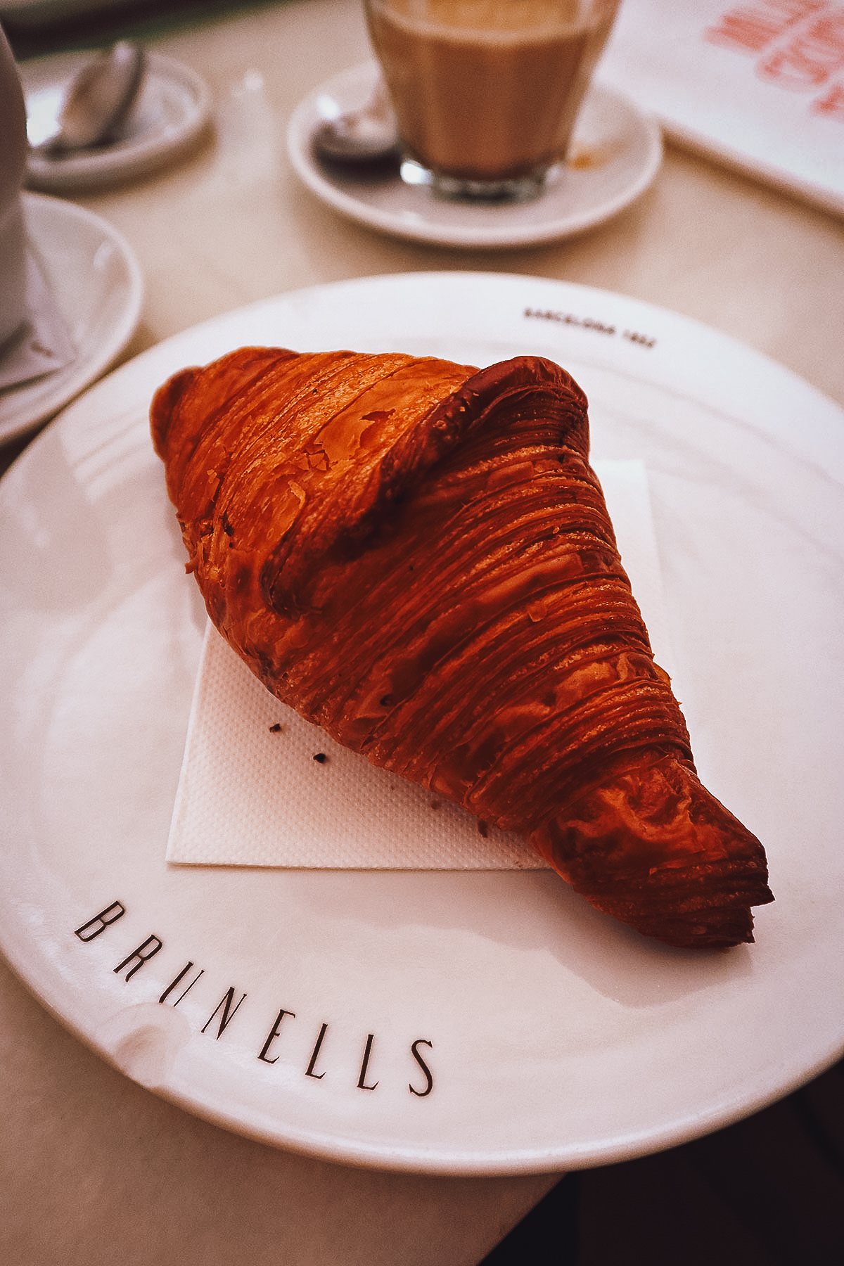 Croissant at a restaurant in Barcelona