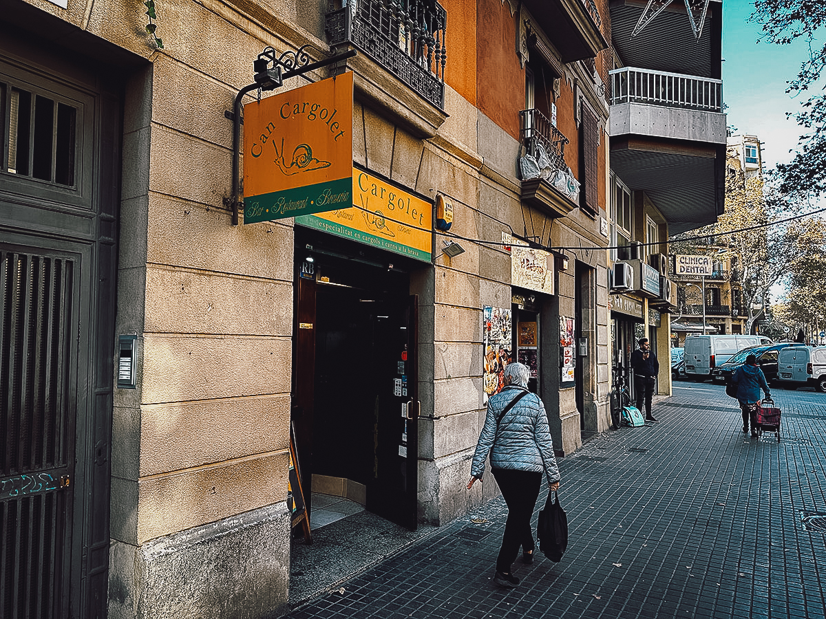 Can Cargolet restaurant in Barcelona, Spain