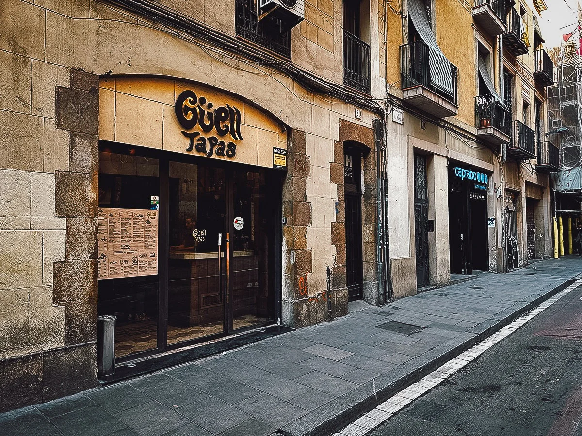 Guell Tapas restaurant in Barcelona, Spain