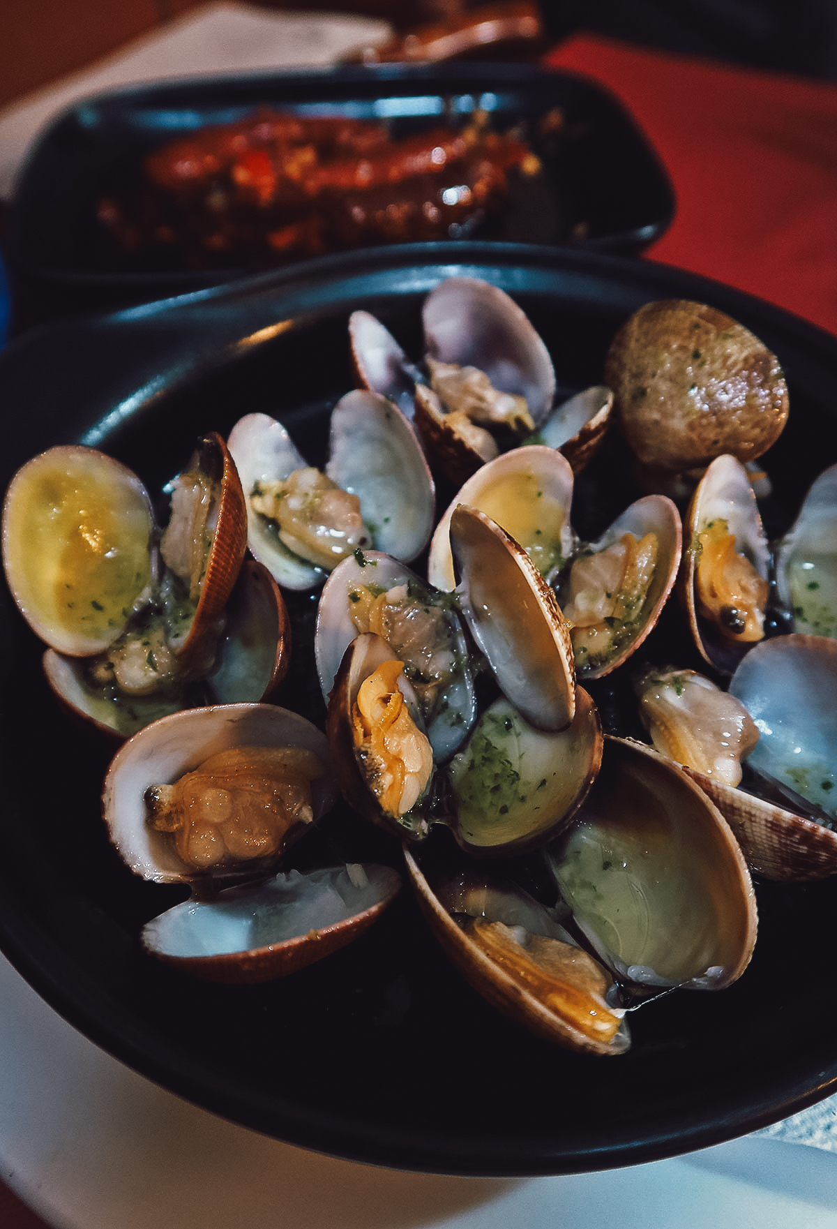 Clams at a restaurant in Barcelona