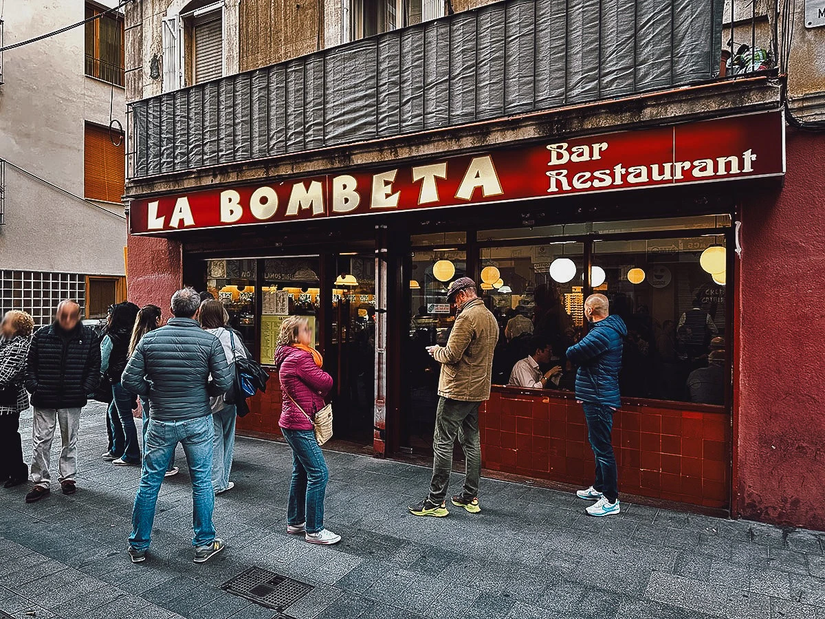 La Bombeta restaurant in Barcelona, Spain
