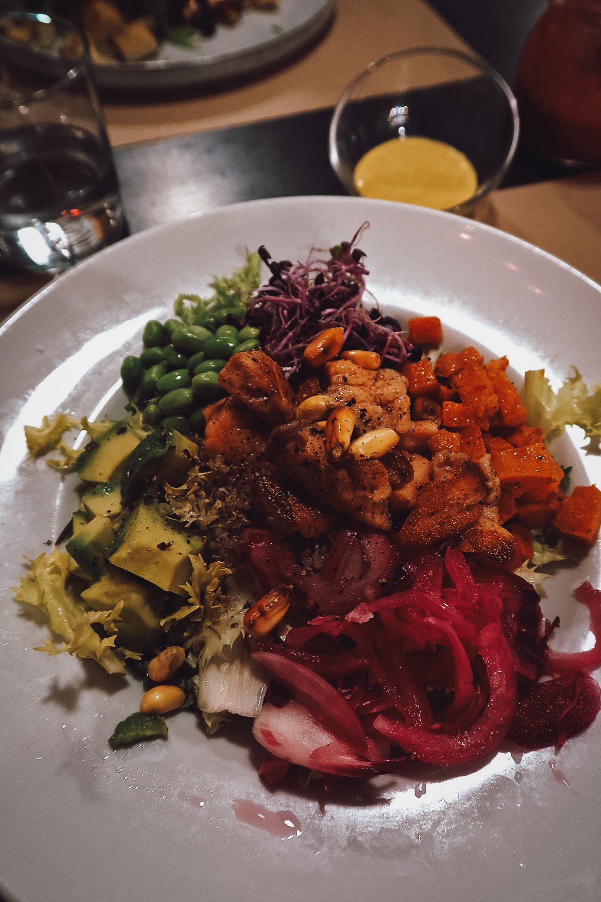 Salad at a restaurant in Barcelona