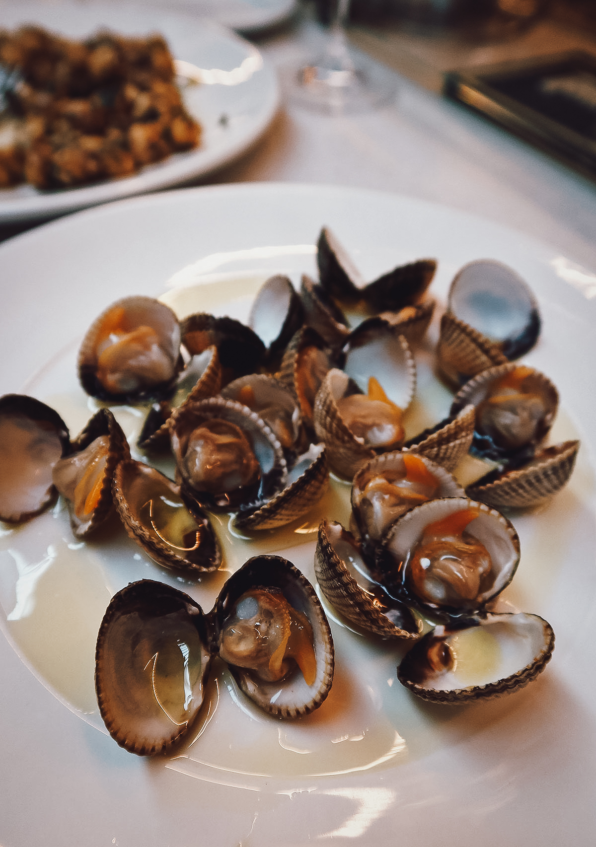 Clams at a restaurant in Barcelona